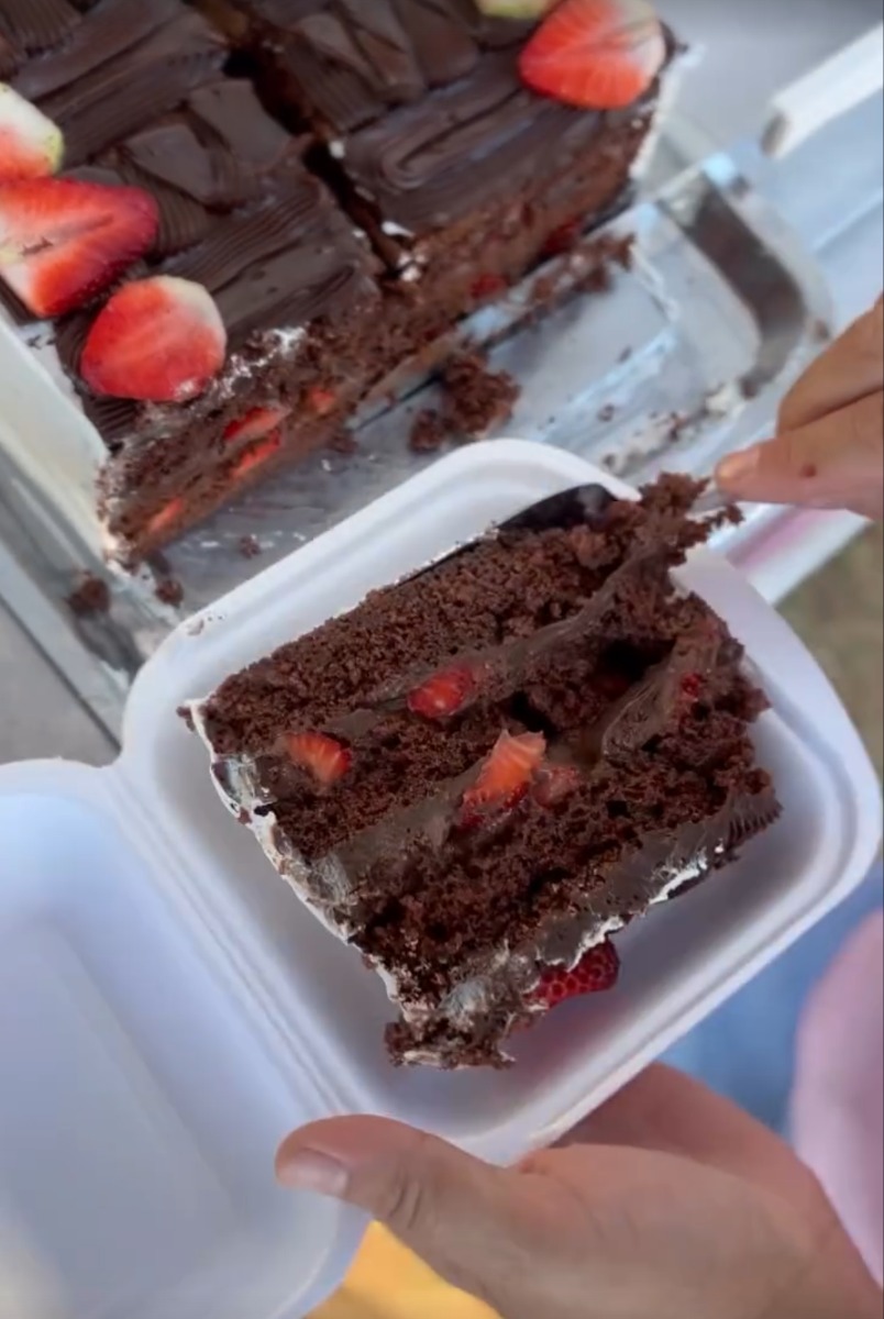 Fatia Morango com Chocolate